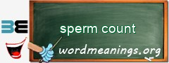 WordMeaning blackboard for sperm count